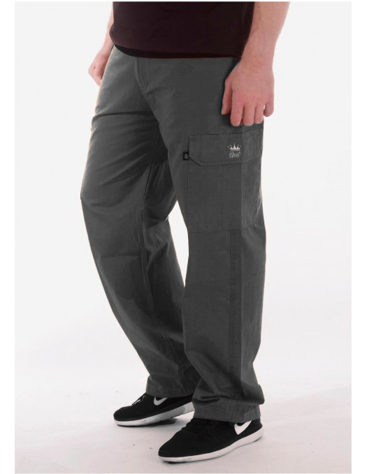 BSAT Combat Cargo Pants Dark Grey Baggy Fit