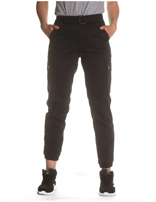 Female Army Cargo Pants Black