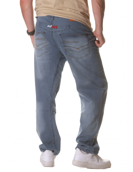 FAT313 Renew Jeans Regular Fit Stretch Sky blue Spray Washed