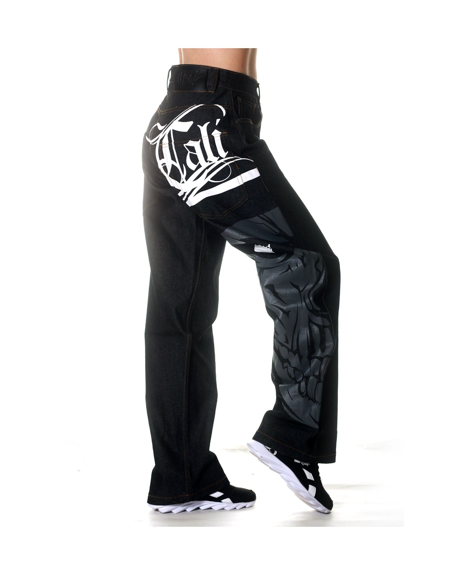 Cali Skull Jeans Black by BSAT