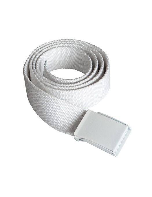 Solid Color Belt Polyester White