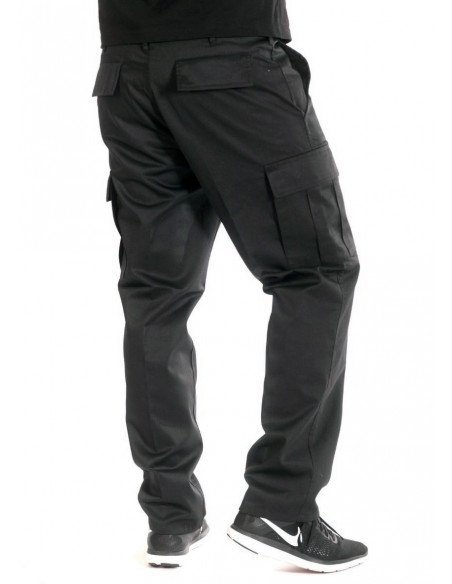 Black Cargo Pants Regular Fit by Tech wear