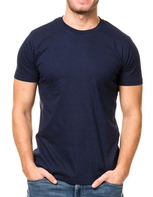 Fitted Organic Cotton T-Shirt Navy Blue