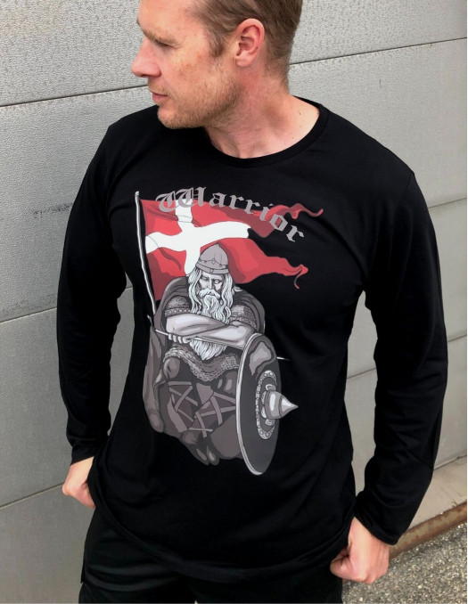 Warrior Holger Danske L/S T-Shirt Black Organic Cotton