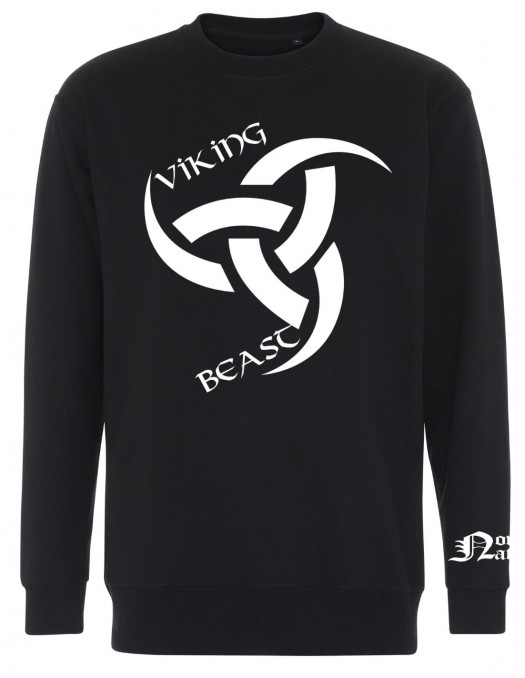 Viking Beast Odins Horn Sweatshirt Black
