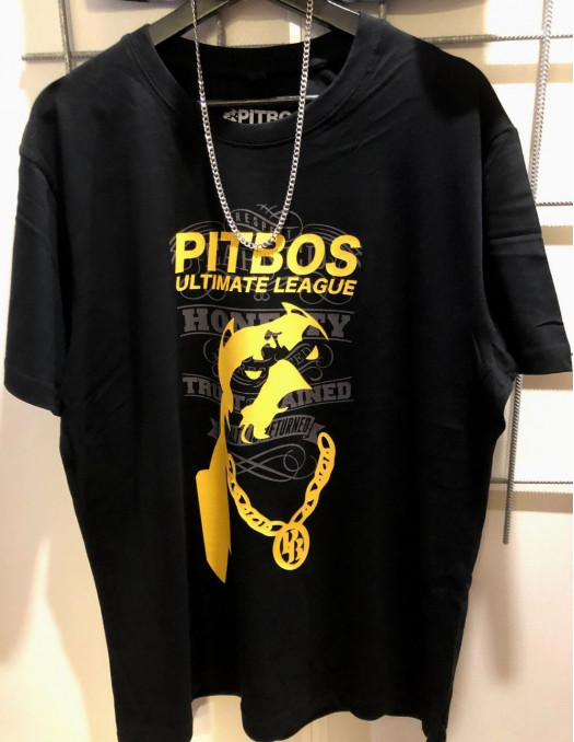Pitbos Ultimate League Cotton T-Shirt BlackNOrange