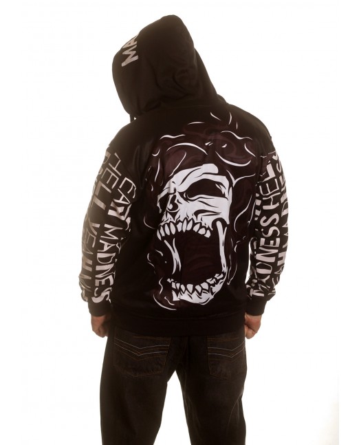 Madness Skull ZipHoodie El Barrio...