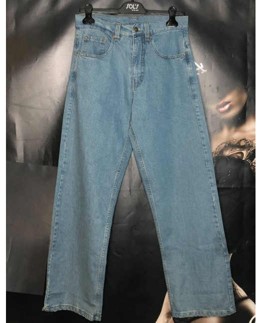 Rebels Hood Baggy Jeans Vintage Blue