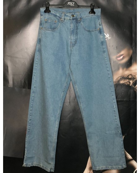 Rebels Hood Baggy Jeans Vintage Blue