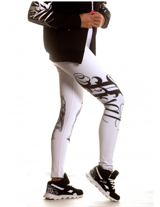Praying Skull White Leggings