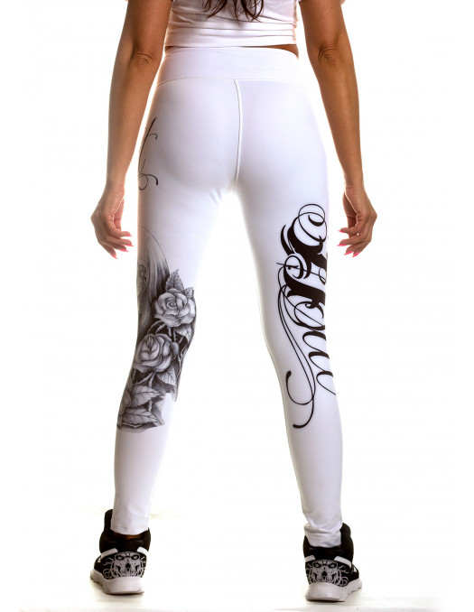 Praying Skull White Leggings
