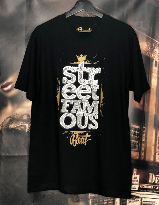 Street Famous T-Shirt Black Organic...