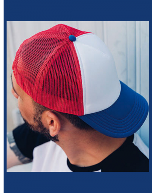 Atlantis Rapper Cap Royal WhiteRed