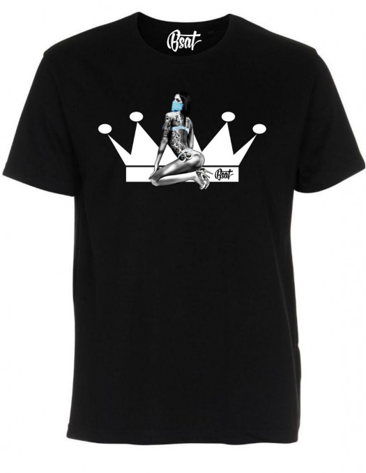 Crown Chica T-Shirt Black by BSAT