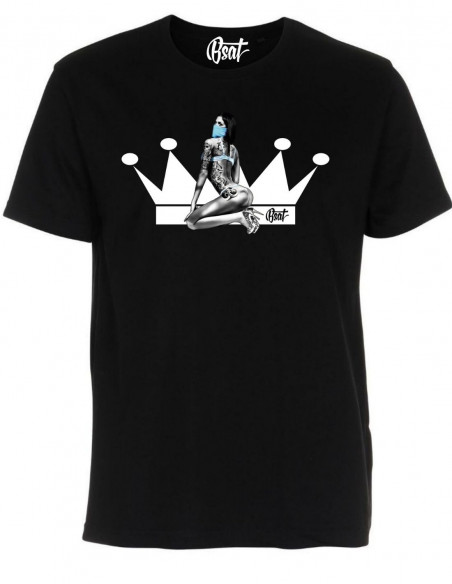 Crown Chica T-Shirt Black by BSAT