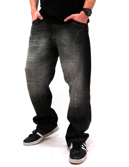 FAT313 Baggy Renew Legend Jeans Black Stonewashed