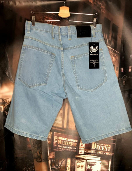 BSAT Baggy Denim Shorts Sky Blue