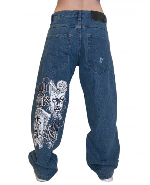 Good Times Sad Times Baggy Jeans by BSAT