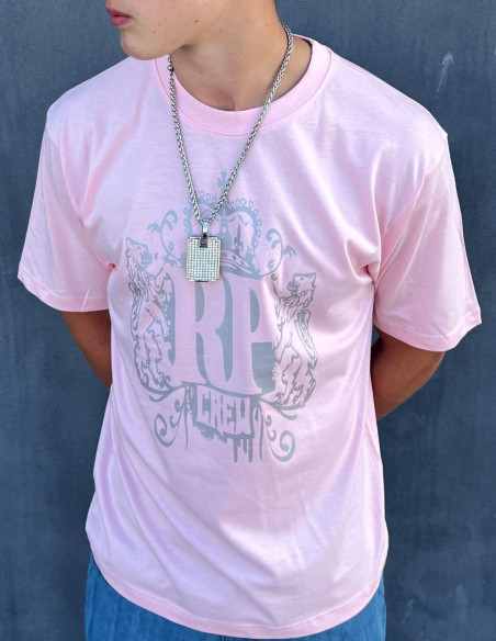 RP CREW Baggy Organic Cotton T-Shirt RoseNSilver by BSAT