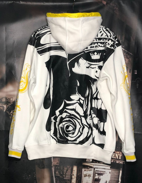 Darkness Glory Graffiti Hoodie White by BSAT