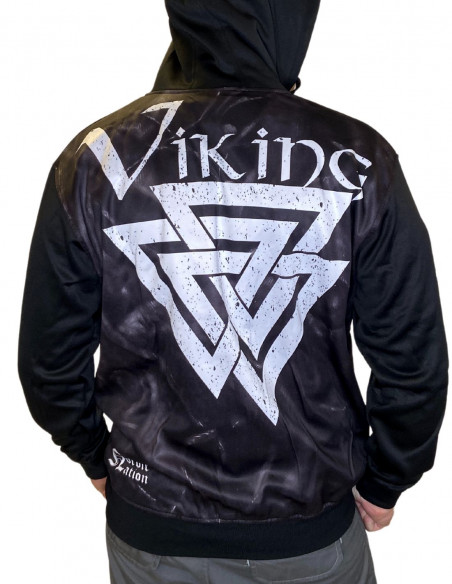 Worlds of Norse ZipHoodie Viking Valknut by Nordic Worlds