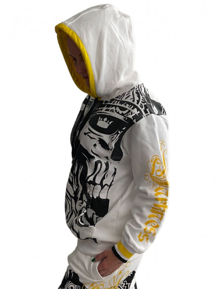 Darkness Glory Graffiti Hoodie White by BSAT