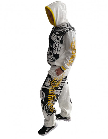 Darkness Glory Graffiti Hoodie White by BSAT