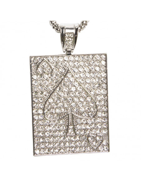 Silver Card Necklace