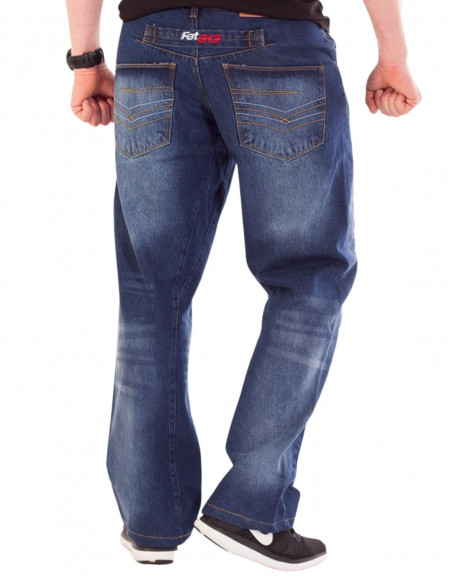 FAT313 Renew Legend Jeans Med Blue Stone Washed Baggy