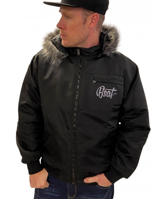 BSAT Skull Winter Jacket Black