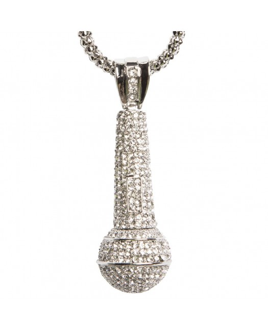 Silver Mic Necklace