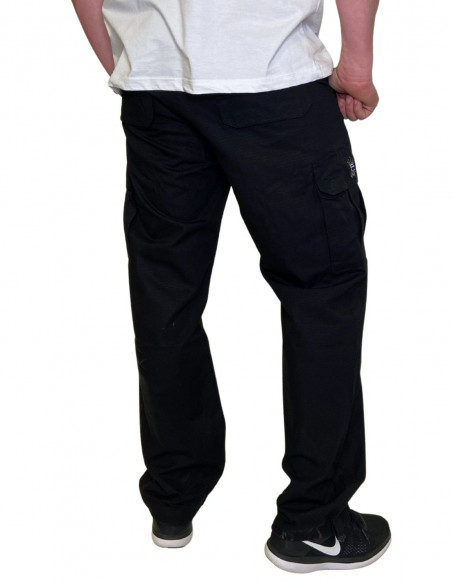 Black Combat Cargo Pants Regular Fit by BSAT