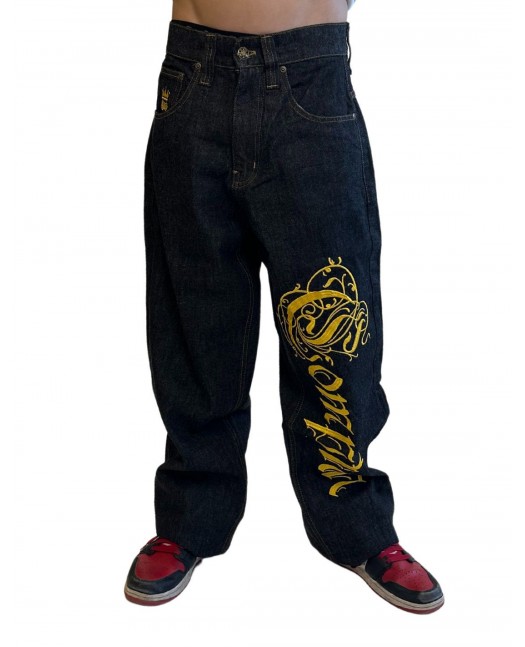 Compton Jeans BlackNGold Baggy by BSAT