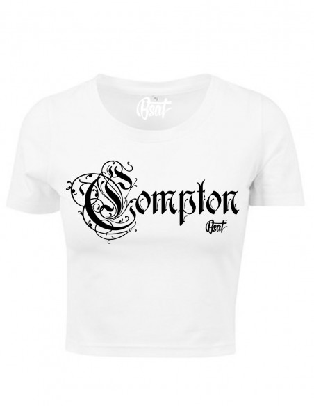 Compton Crop Top White by BSAT