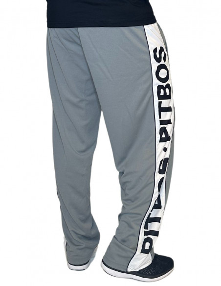 Pitbos Dog Logo Mesh Pants Grey/White/Black