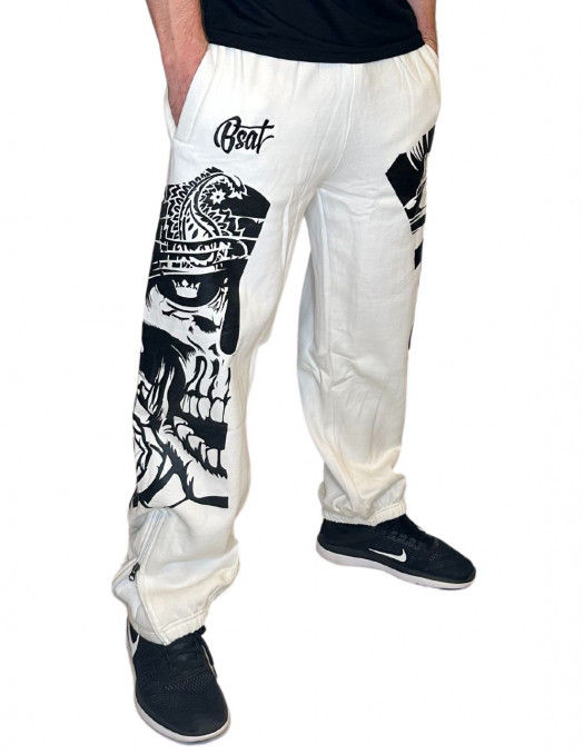 BSAT Darkness Graffiti Sweatpants White