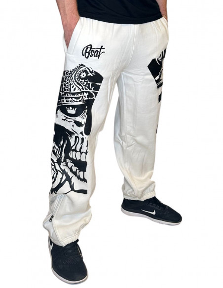 BSAT Darkness Graffiti Sweatpants White