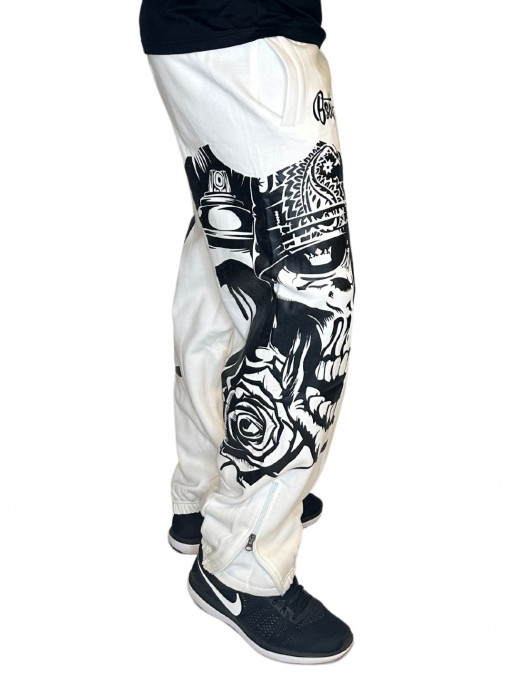 BSAT Darkness Graffiti Sweatpants White