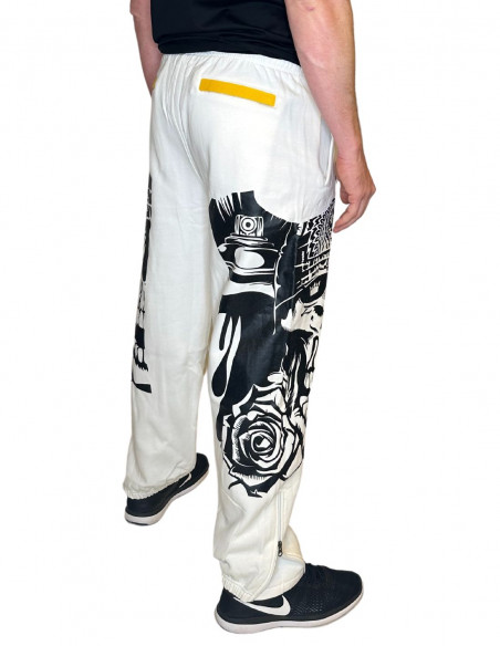 BSAT Darkness Graffiti Sweatpants White