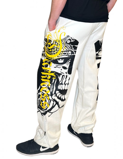 BSAT Darkness Graffiti Sweatpants White