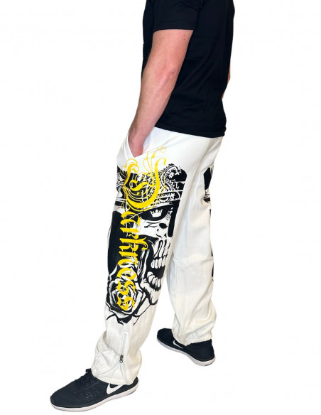 BSAT Darkness Graffiti Sweatpants White