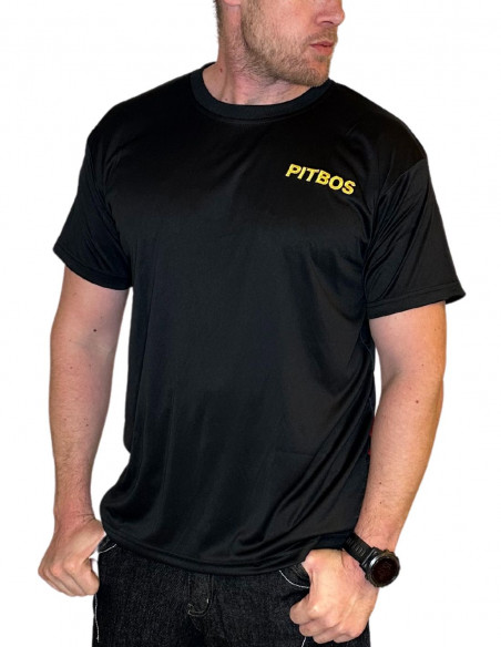 Pitbos Respect T-Shirt Black/Red/Yellow
