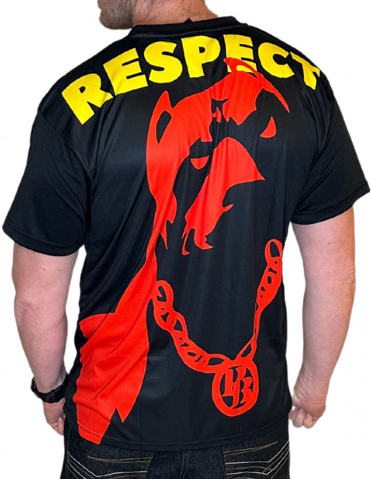 Pitbos Respect T-Shirt Black/Red/Yellow