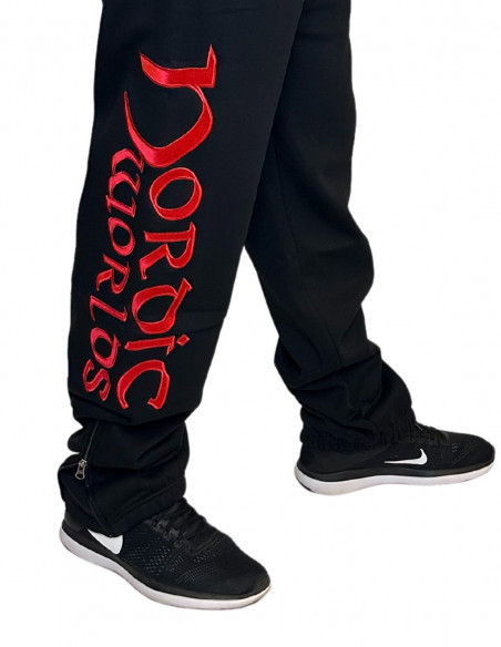 Nordic Worlds Logo Sweatpants BlackNRed