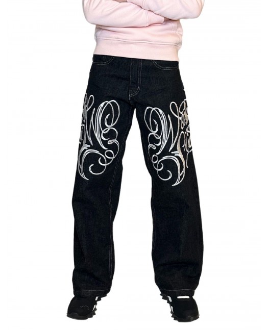 BSAT Westside Embroidered Baggy Jeans...