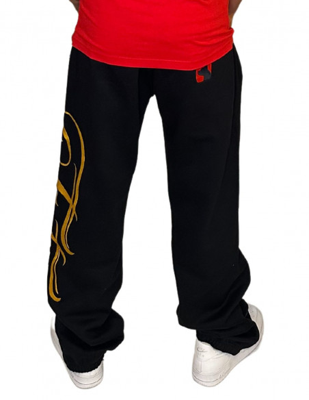 FAT313 Script Logo Sweatpants Golden Embroidered