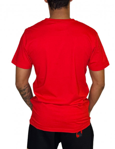 Script Dog T-Shirt Danish Red Front by FAT313