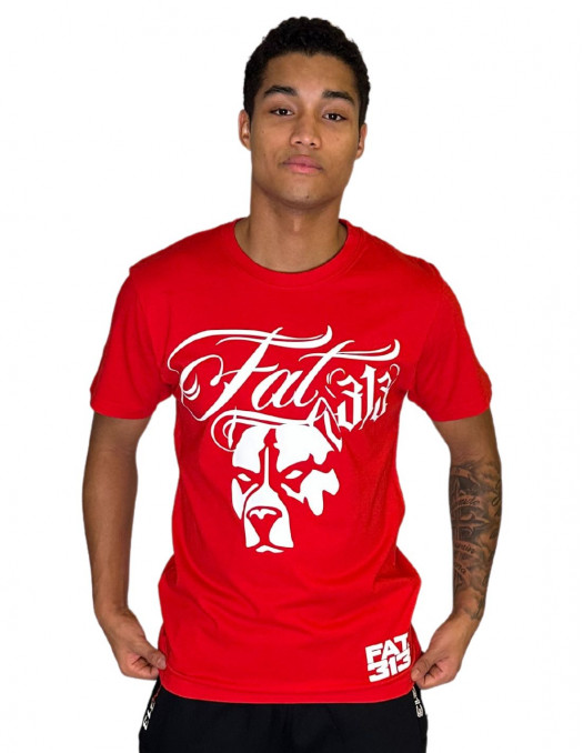 Script Dog T-Shirt Danish Red Front...
