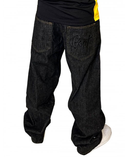 Compton Jeans BlackNGold Baggy by BSAT