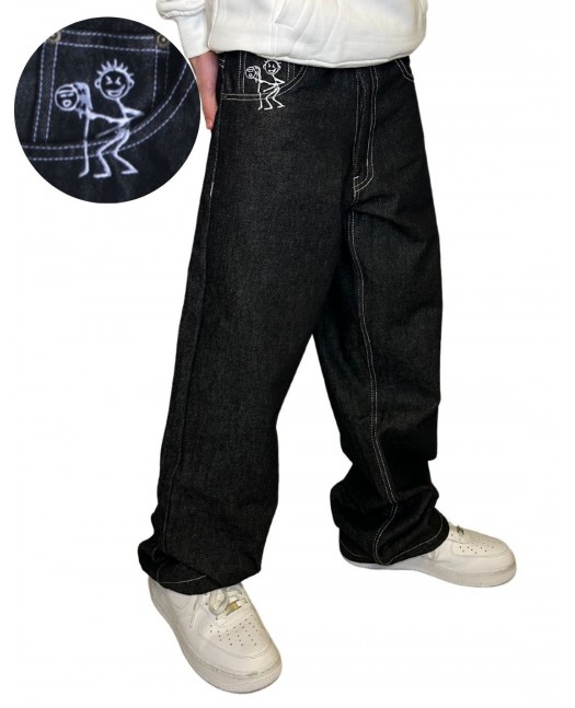 BSAT Stickman The F*ck Jeans Black